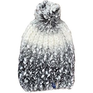 Betsey Johnson Winter hat cap Pom Pom knit Gray Beanie